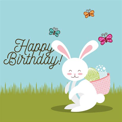 happy birthday easter clipart